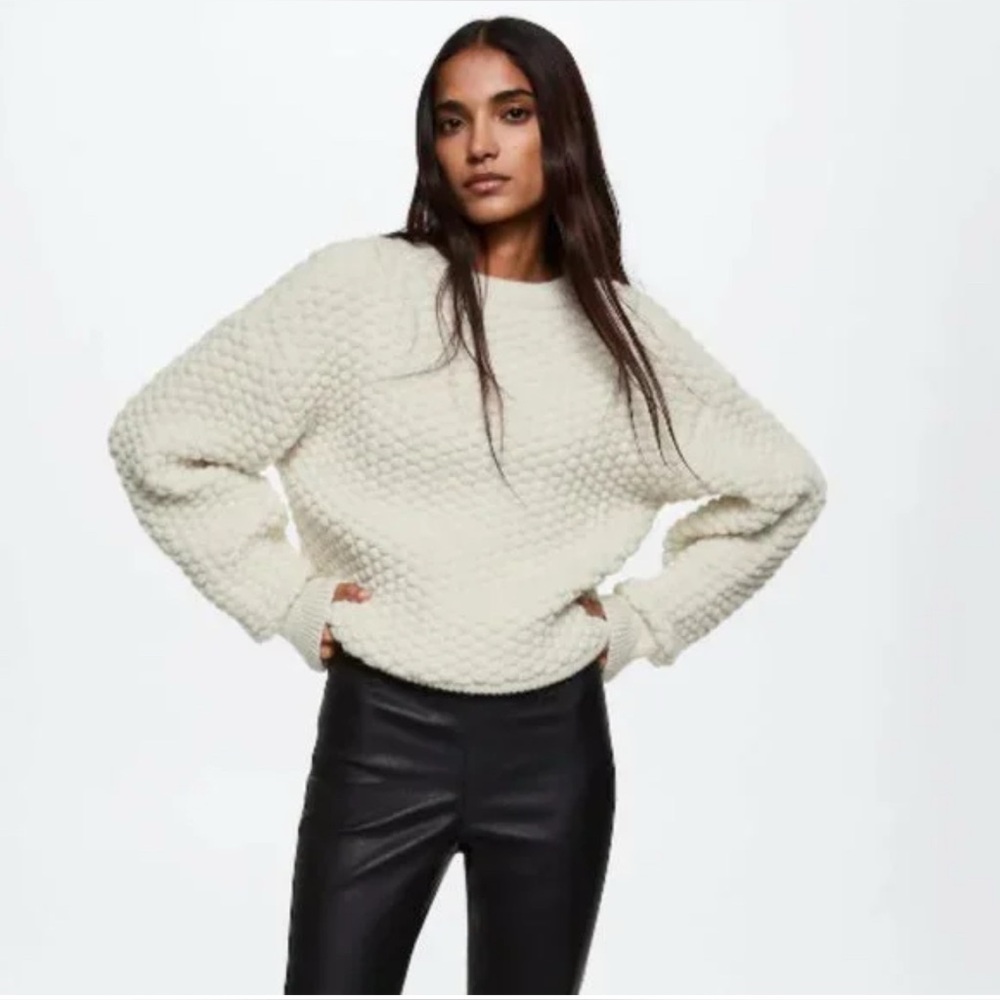 Mango Selection Off-White Thick Knit Sweater